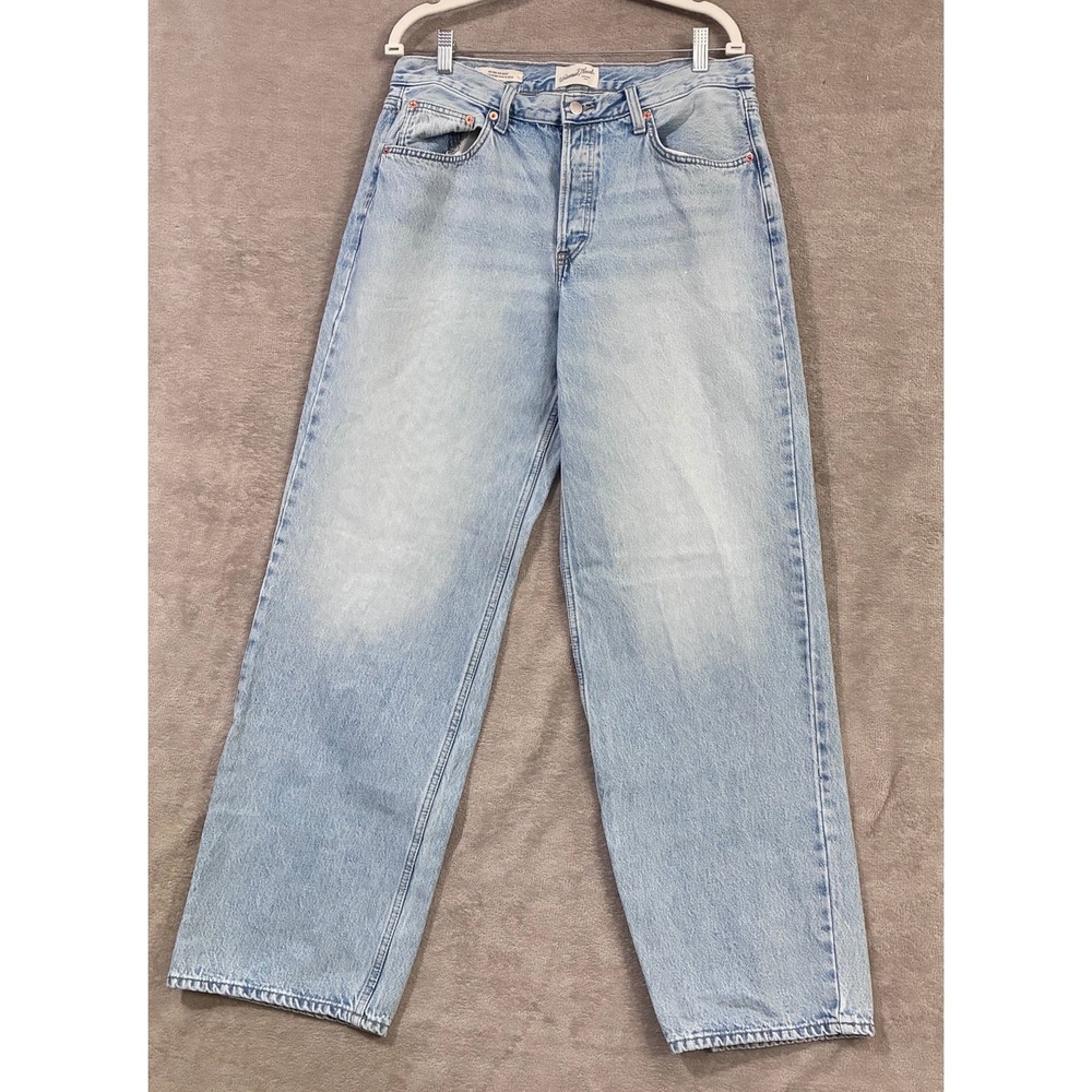Universal Thread Mid Rise 90s Baggy Jeans Women 10 Long Light Wash Y2K Skater
